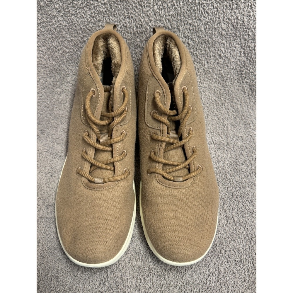 FLX by Kohl's Wool-Blend Fleece Lined High Top Sneakers Women's 11 Tan Brown